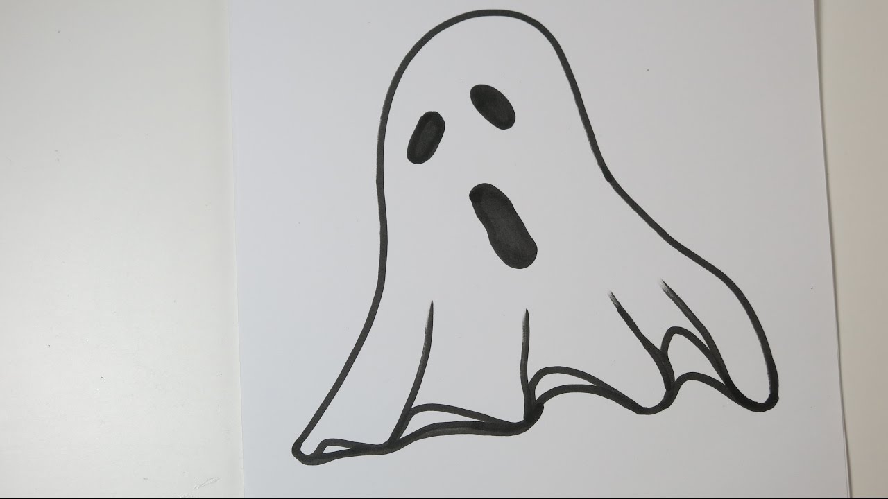 How To Draw A Ghost Easy Drawing Ideas For Halloween Youtube Easy Drawings Detailed Coloring Pages Elephant Coloring Page