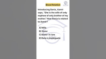 Blood relation #aptitude #learning #tcs #english #viral