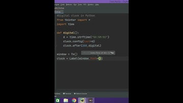 Digital Clock in #python #pythonprogramming #pythontutorial
