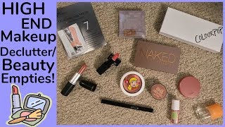 HIGH END Makeup Declutter/Beauty Empties!