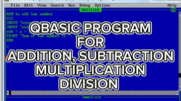 QBASIC SOLUTION FOR ADDITION, SUBTRACTION, MULTIPLICATION AND DIVISION
