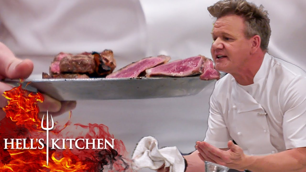 Newlyweds Almost Served RAW Steak Hell's Kitchen YouTube