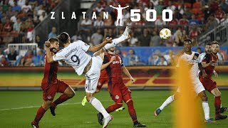 Zlatan joined cristian ronaldo and lionel messi as the only two active
players in world football to score 500 career goals for club country
with this rid...