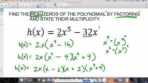 Factoring and Finding Zeros of a Polynomial Function: Example #2