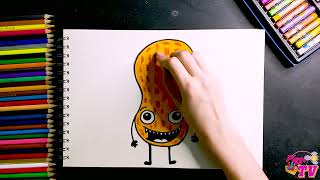 Hướng Dẫn Vẽ Củ lạc đáng yêu | How To Draw A peanut | Draw cute peanut, Draw halloween, vẽ Halloween
