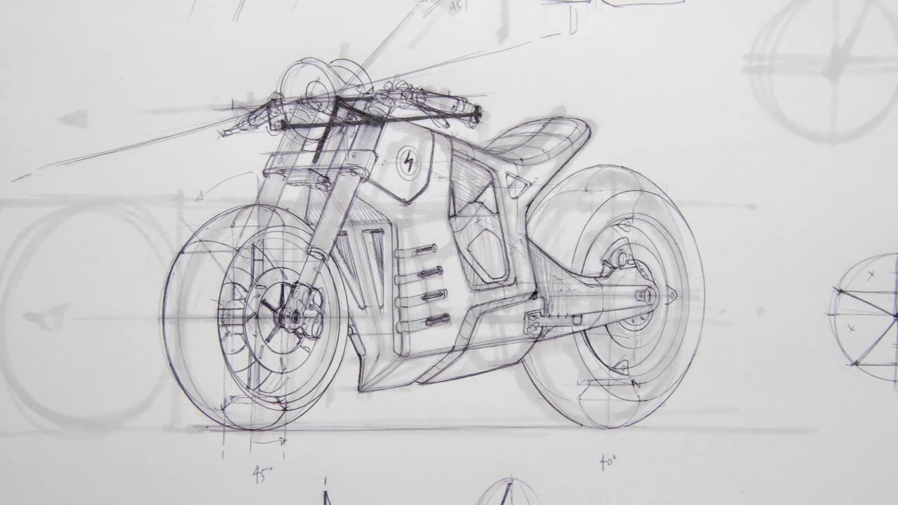 Design sketch Industrial design sketch Motorcycle drawing