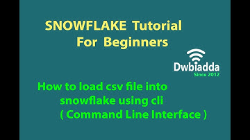 How to load csv file into snowflake using cli | Snowflake tutorial