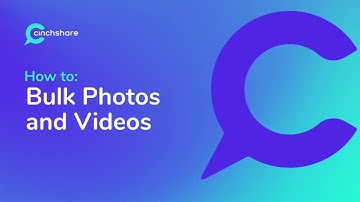 How to Bulk Upload Photos and Videos in CinchShare