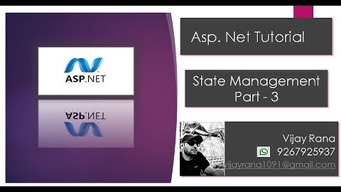 State Management  | Part - 3 | Asp .NET Tutorial | By Vijay Rana | By Vijay | .Net By Vijay Rana