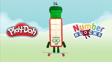 Making Numberblocks 14 With Play Doh 