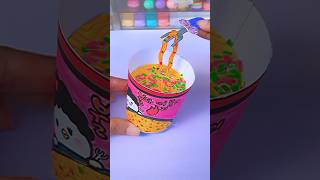 ? DIY Spicy paper noodles  #short #tonniartandcraft #youtubeshorts #craft #love #art