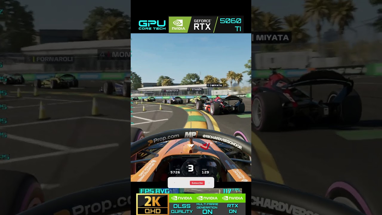 F1 25 | RTX 5060 TI 16GB (2K QHD Max settings RTX ON / MFG ON / DLSS Quality)