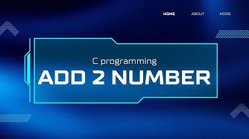 c program to add two numbers