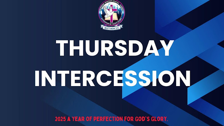 SWC: THURSDAY INTERCESSION SERVICE DAY 17 07 2025