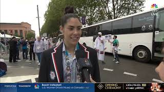 Kelsey Plum interview at Opening Ceremony | Paris 2024 Olympics | Las Vegas Aces WNBA, Team USA