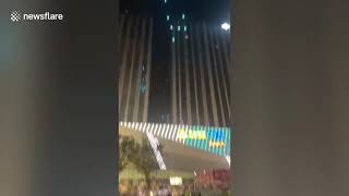 Drones Light Show Gone Wrong, Dozens fell off