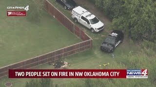 Two people set on fire in NW Oklahoma City