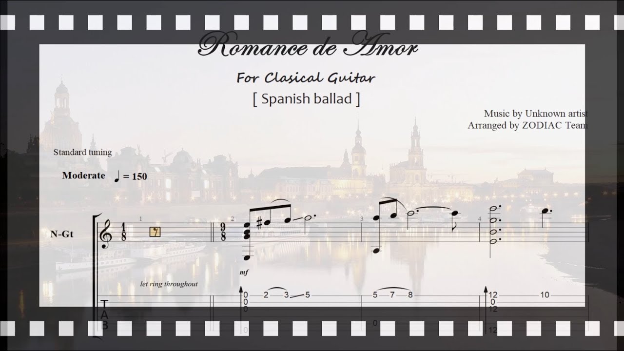 Romance de Amor(사랑의 로망스) - Classical Guitar TAB (PDF)