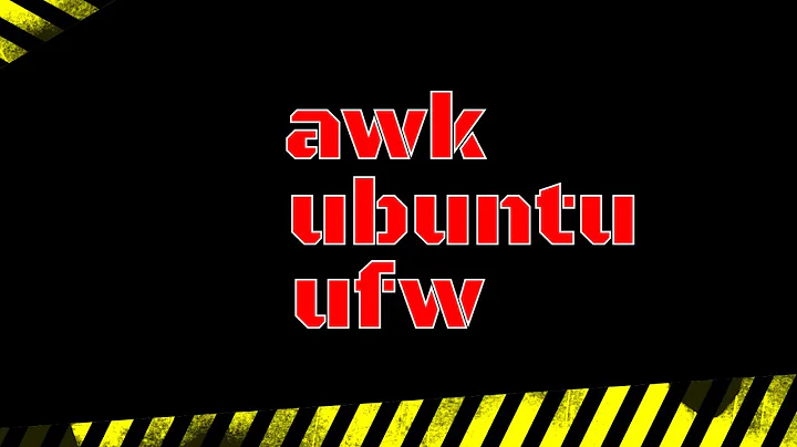 Working with the UFW Firewall on Ubuntu automating entries using journalctl and awk