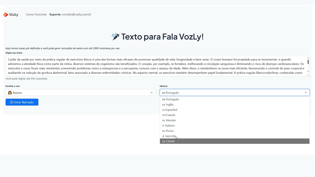 Convertar Texto em Voz Natual em Poucos Segundos com a Vozly