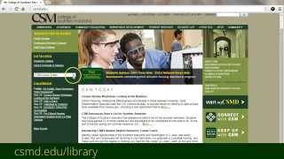 Full CSM Library: Off-Campus Database Access with CSM ID Number Update