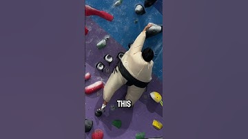 Climbing a V4 in a fat suit #climbing #bouldering #shorts #challenge