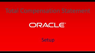 Setup Category 9 -  Compensation Category  | TCS - Oracle HCM Fusion - Total Compensation Statement