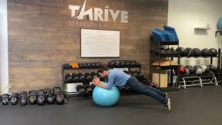 Stability Ball Plank Roll Ups - Exercise Demonstration and Instructions