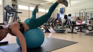 Stability ball spread eagle reverse hyper