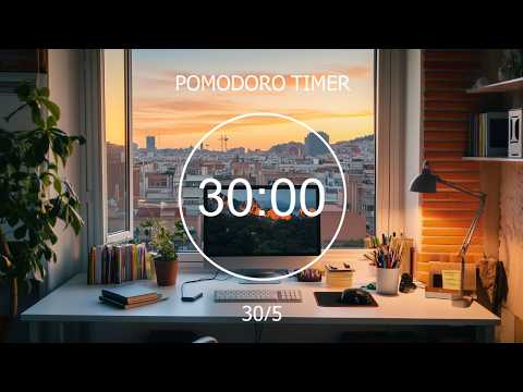 30/5 Pomodoro Timer ~ Quiet Mind in Morning 🌿 Gentle Lofi for Deep Work, Deep Focus - Relaxing Music