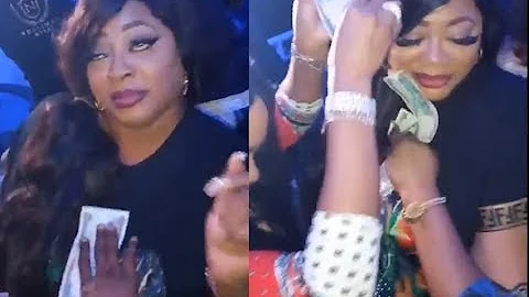 Iyabo Ojo And Foluke Daramola Spray Money On Ayo Adesanya At Her Birthday Party As She Dance