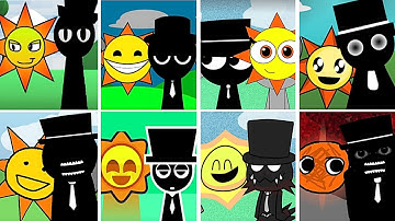Incredibox - Sprunki but only MR.BLACK HAT and MR.SUN in ALL Different Mods.Another Version 9