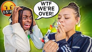 SMOKING CIGARETTE PRANK ON BOYFRIEND!! *HE LEAVES ME*