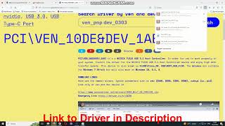 PCI\VEN_10DE&DEV_1AEC Drivers // TU116 USB 3.1 Host Controller driver download and install manual