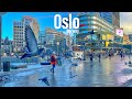 Oslo norway  february 2022  4k.r walking tour  91min
