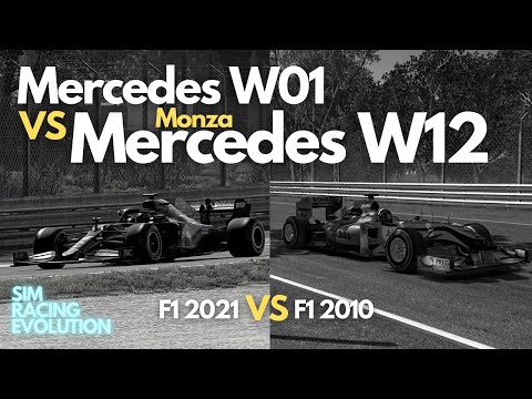 Mercedes W01 vs W12 | Speed Comparison | Monza