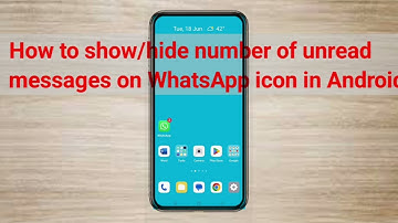 How to show/hide number of unread messages on WhatsApp icon in Android