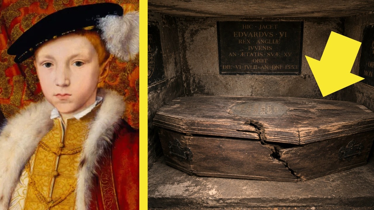 Inside The Opened Coffin Of King Edward VI