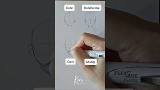 How to draw anime face shape Cute vs Handsome vs Cool vs Manly #howtodraw #anime How to draw anime face shape Cute vs Handsome vs Cool vs Manly #howtodraw #anime
