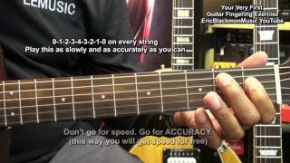 Beginners Very First Guitar Fingering Exercise Lesson @EricBlackmonGuitar chords