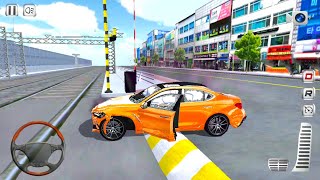 Orange Sedan Car Driving In City - Mclaren Simulator - Android Gameplay screenshot 1