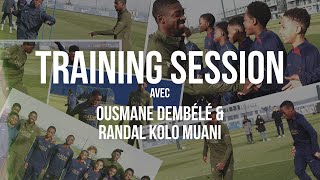 Training session with Ousmane Dembélé & Randal Kolo Muani ⚽️🔴🔵