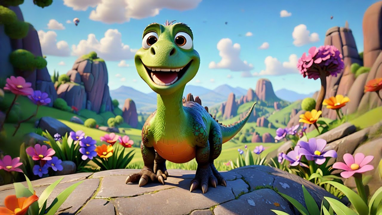 Dodo Dino Climbs a Rock | Dinosaur Adventure Song for Kids | Learn Action Words with Dino