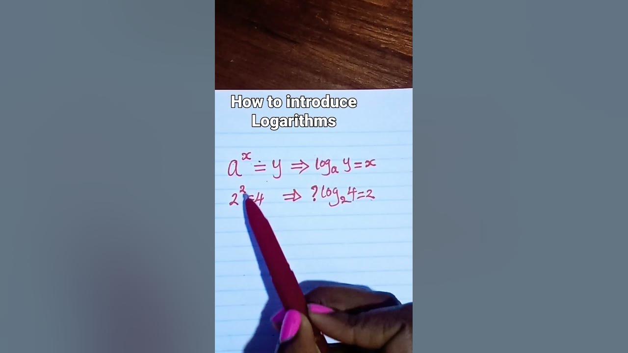 How to introduce logarithms log tricks youtube