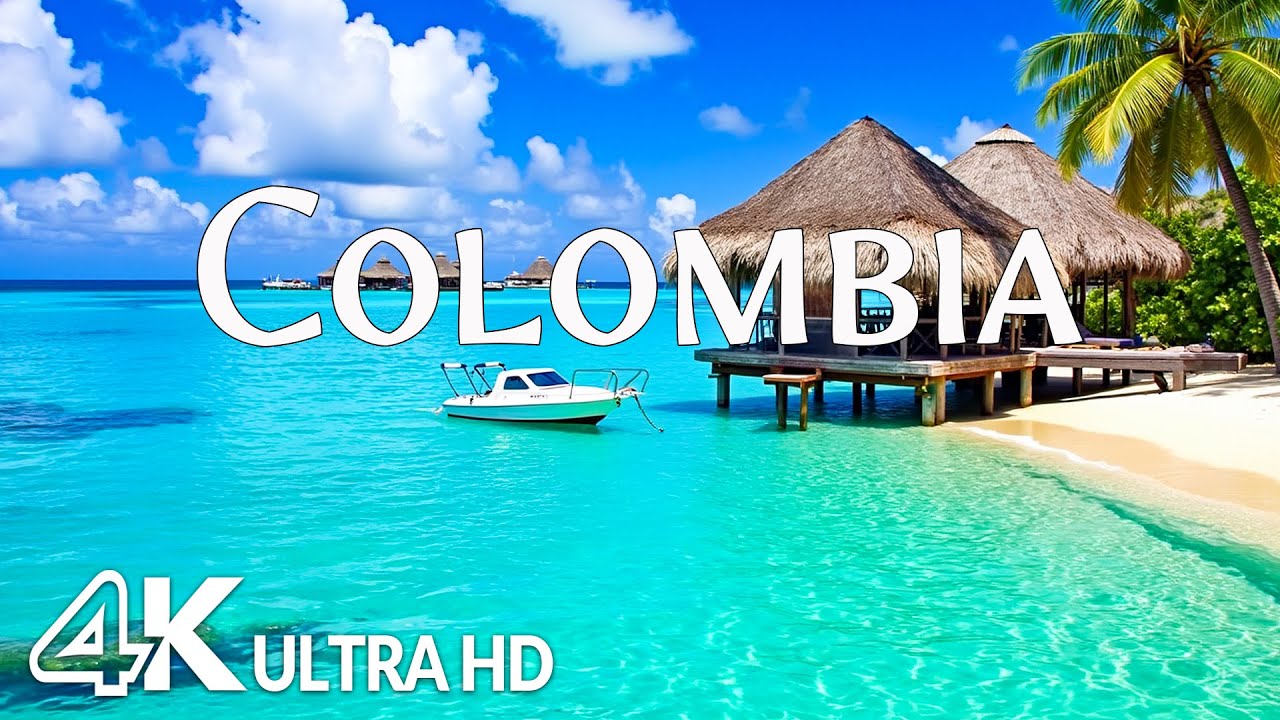 Colombia 4K - Crystal Waters, Pristine Beaches & South America’s Hidden Gems with Relaxing Music