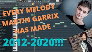 Video thumbnail of "EVERY MELODY MARTIN GARRIX HAS MADE (2012-2020) + FREE FLP"