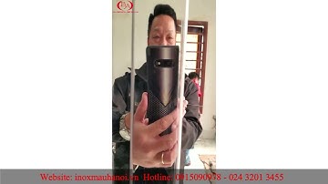 Khung cửa kính thủy lực inox màu vàng gương 304 siêu bền