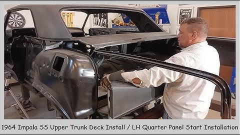 1964 Impala SS Part 12 - Upper Trunk Deck Install - Start LH Quarter Panel Installation