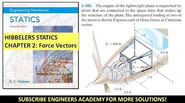 2-102 | Chapter 2: Force Vectors | Hibbeler Statics 14th ed | Engineers Academy