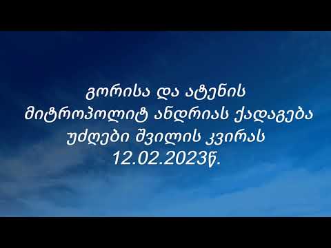 გორისა და ატენის მიტროპოლიტ ანდრიას ქადაგება უძღები შვილის კვირას 12.02.2023წ.